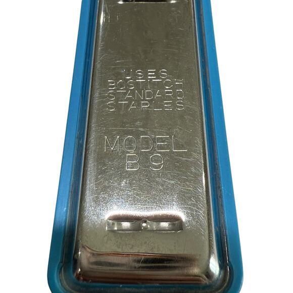 Vintage Bostitch Stapler Model B9 Standard Staples Blue Works 5" Retro Prop Desk - Picture 6 of 13